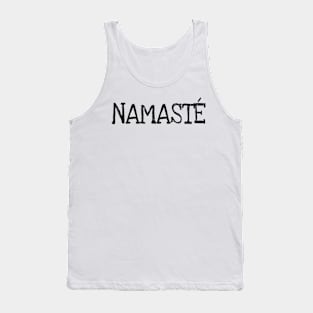 Simple black namaste Tank Top